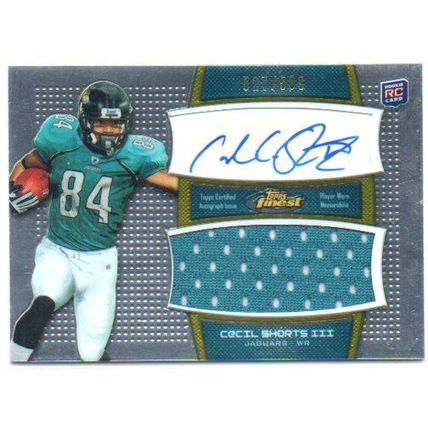 TOPPS FINEST CECIL SHORTS ROOKIE AUTO JERSEY