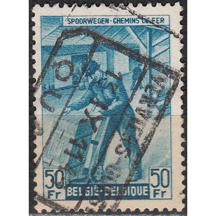 Belgique 1945 Michel Colis Postaux 276 Cote (2008) 0.80 € Cheminot Cachet rond