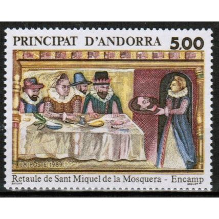 1989 Andorra - Sc# 378 Mint NH - Art / retable 5.00fr