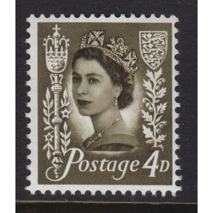 JERSEY SG12 4d Olive-sepia - Unmounted Mint.