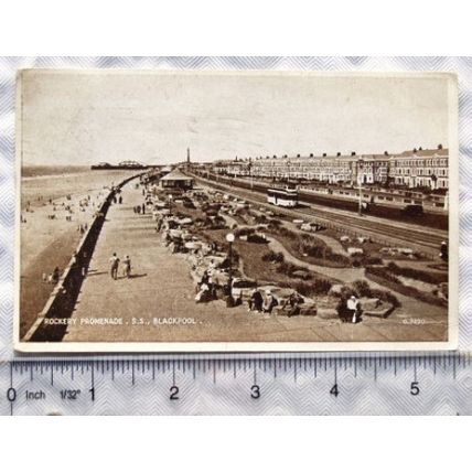 1940s postcard Rockery Promenade, Blackpool