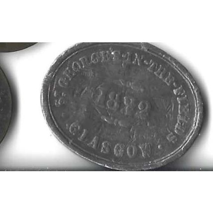 1822 Glasgow St. Georges in the fields Church Token Fine