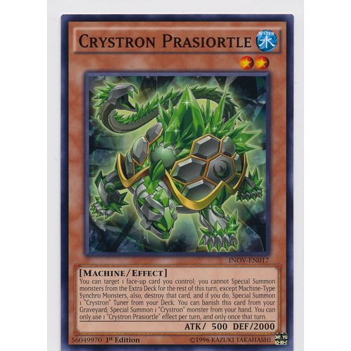 YuGiOh Invasion: Vengeance INOV-EN017 Crystron Prasiortle 1st Edition
