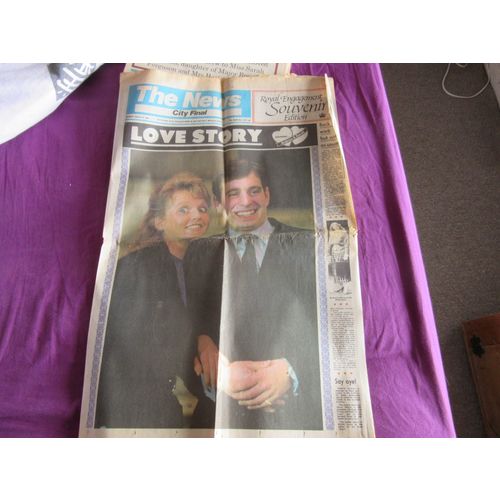 PRINCE ANDREW, FERGIE BETROTHAL The News, Portsmouth March 20th 1986 Royalty