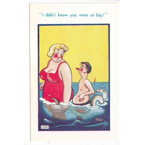 Sea Eel Rude Comic Humour Funny Trow Postcard 11971