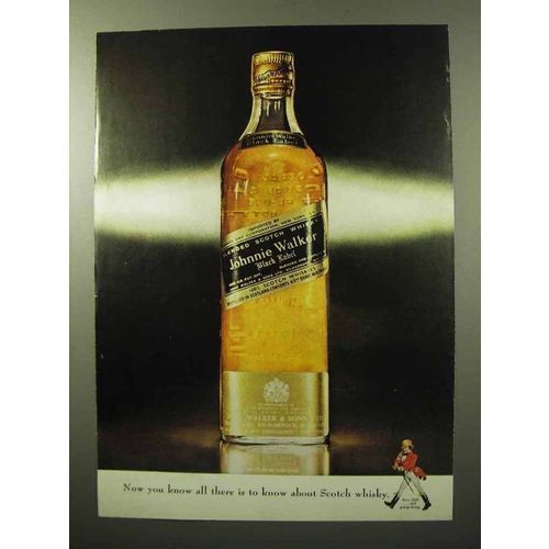 1964 Johnnie Walker Black Label Scotch Ad - You Know