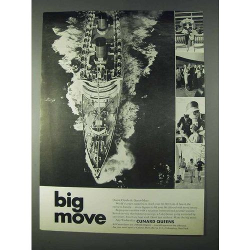 1966 Cunard Cruise Ad - Big Move