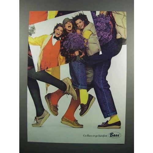 1983 Bass Shoes Ad - Bass or Go Barefoot