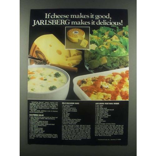 1985 Jarlsberg Cheese Ad - California Salad Recipe