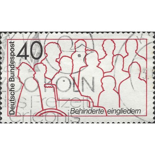 GERMANY, Rehabilitation of the Handicapped, red 1974, 40pf