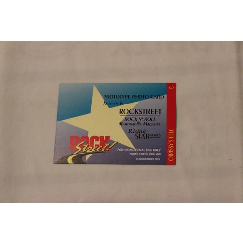 Chrissy Steele 1991 Rockstreet Promo Card NO.5