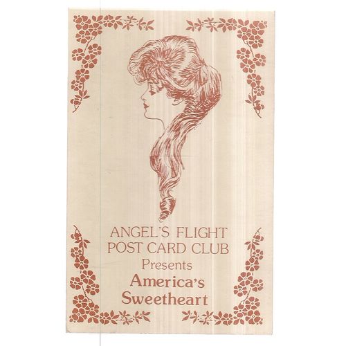 1980 EXHIBTION, ANGEL'S FLIGHT POST CARD CLUB, California, USA unused postcard =