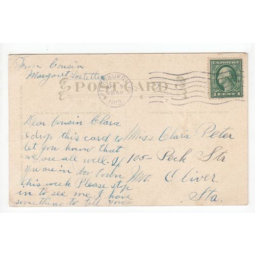 Lady Artist Signed Schlesinger Bros 1913 Art Postcard