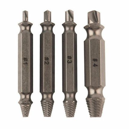 4PCS Drill Bit Screw Bolt Extractor Set Removes Stripped Damaged Broken Screw UK