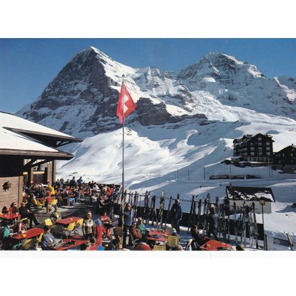 Scheidegg Restaurant Mount Eiger Switzerland Postcard Unused VGC
