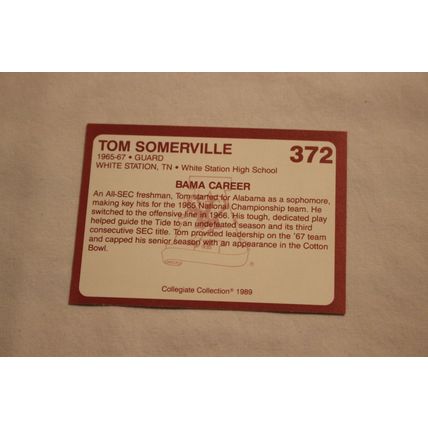 Tom Somerville 1989 Collegiate Collection Alabama's Finest NO. 372