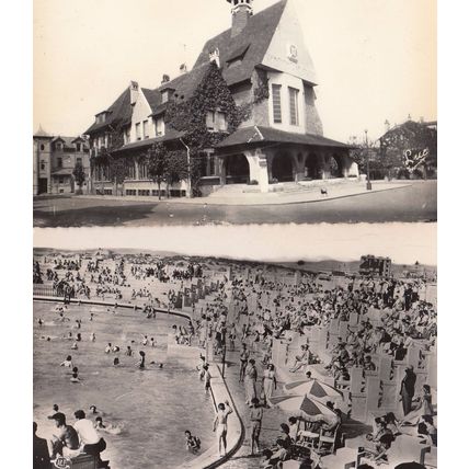 La Cote D'Opale Beach France 2x Vintage French Real Photo Postcard s