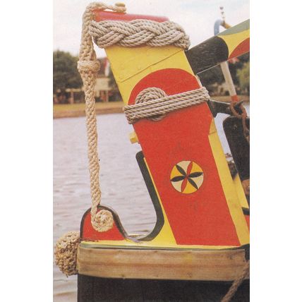 Stratford Canal Narrow Boat Turks Head Swans Neck Postcard