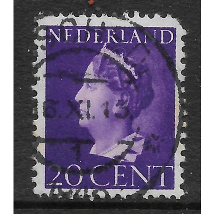 NETHERLANDS 1940 20c VIOLET QUEEN WILHELMINA SG 511 FINE USED#