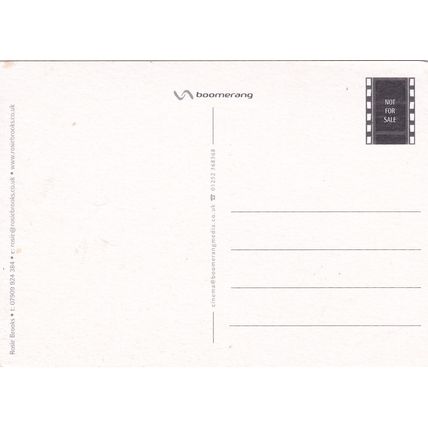 Rosie Brooks Cinema Tickets Postcard unused corner crease