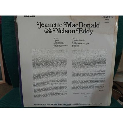 Jeanette MacDonald & Nelson Eddy – Jeanette MacDonald & Nelson Eddy (CDM1069)