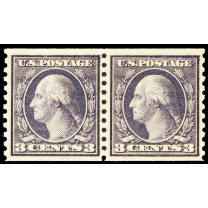 494, Mint NH 3¢ Coil Pair Well Centered And Very Fresh! .. Stuart Katz