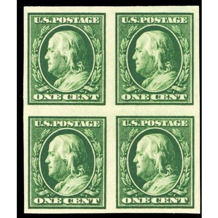 383, Mint Superb NH Block of 4 Imperforate Stamps .. Stuart Katz