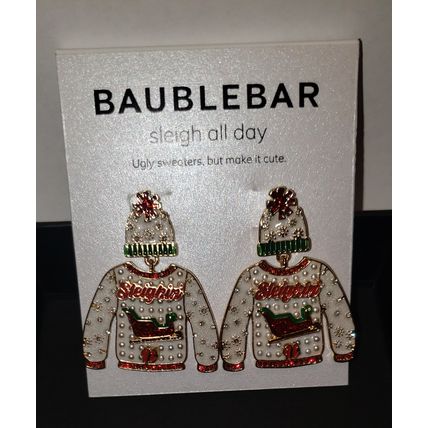BAUBLEBAR VALENTINE HEART OF GOLD LOVE CONQUERS ALL SPARKLE DANGLE EARRINGS~NEW