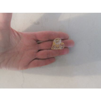 Small mini clear gold or silver heart shaped hair claw clip