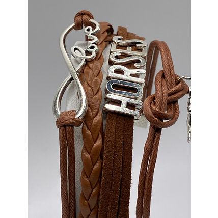 Bracelet Love Horses Vegan Leather #526