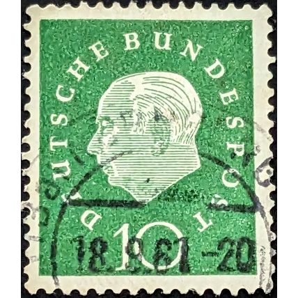 STAMP GERMANY WEST SG1220 1959 10pfg President Heuss Used