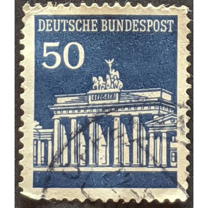 Stamp Germany West SG1415 1966 50 pfg Brandenburg Gate Used