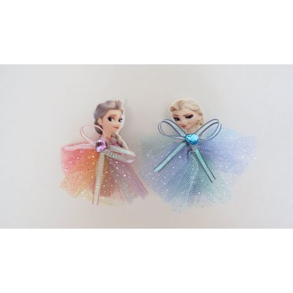 Two childrens princess fairy tale doll dress alligator hair clip barrettes