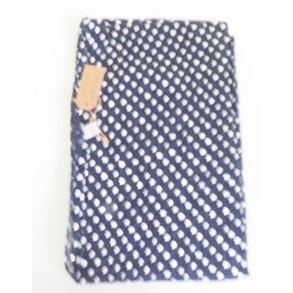 Ladies Scarf Silver Spotted Dark BlueBackground 240 x 65 CM Polyester Gift