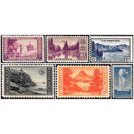 USA 1934 National Parks: Mounted Mint V1