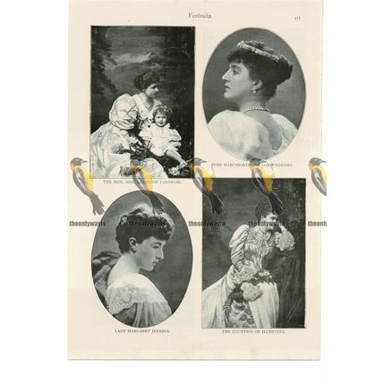 Lady Carnegie, Margaret Jenkins, Ilchester, Londonderry, Book Illustration, 1895