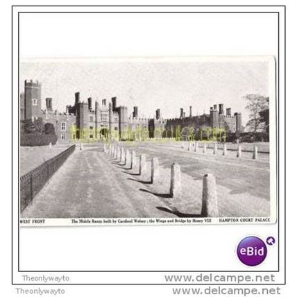 HAMPTON COURT PALACE, WEST FRONT, LONDON, 1920s, Postcard
