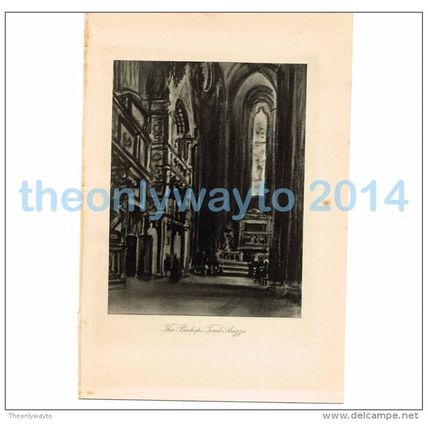 AREZZO, THE BISHOPS TOMB, ITALY, BOOK ILLUSTRATION/PRINT, 1904