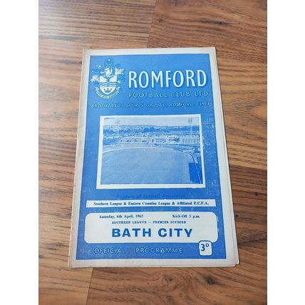 1962/63 Romford vs Bath City - Southern League ** FREE P&P **