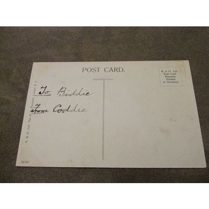 Early B&D Greeting Postcard - In Love / Puppy Dog