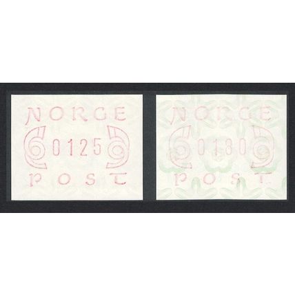 Norway ATM Machine Labels 2v 1993 MNH
