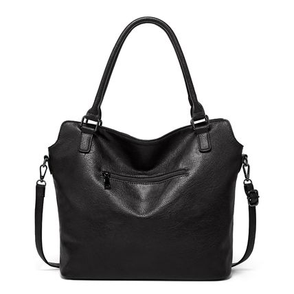 Large Capacity Women's Crossbody Handbag Two Piece Black