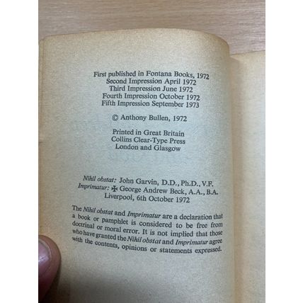1973 "PARENTS CHILDREN & GOD" ANTHONY BULLEN RELIGIOUS PAPERBACK BOOK (LL)