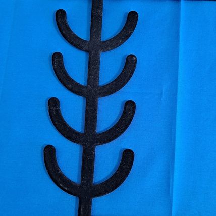 BLACK Flower SCARF HANGER Belt Tie Velvet Holder Closet Organizer Necktie Rack