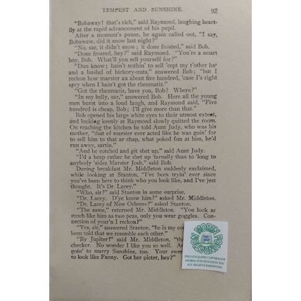 c 1910 HCDJ TEMPEST AND SUNSHINE by MARY J HOLMES with RARE ILLUSTRATED JACKET