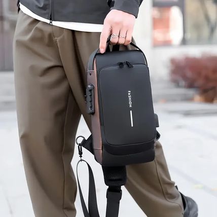 USB Charging Sport Sling Anti-Theft Shoulder Bag Crossbody Bags Chest Backpack