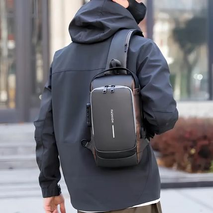 USB Charging Sport Sling Anti-Theft Shoulder Bag Crossbody Bags Chest Backpack