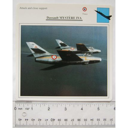 Dassault Mystere IVA - France - Attack & Close Support - Collectors Club Card