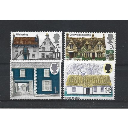 GB.British Rural Architecture set of 4.Mounted Mint.Jul25a