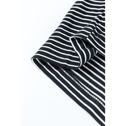 Black white Striped Print Buttoned Wide Leg Sleeveless Jumpsuit